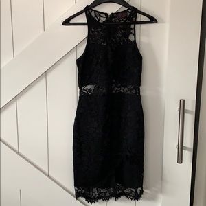 Hot Miami Styles Black Lace Dress